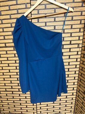 Mod On Trend Teal One Shoulder Dress Size Medium